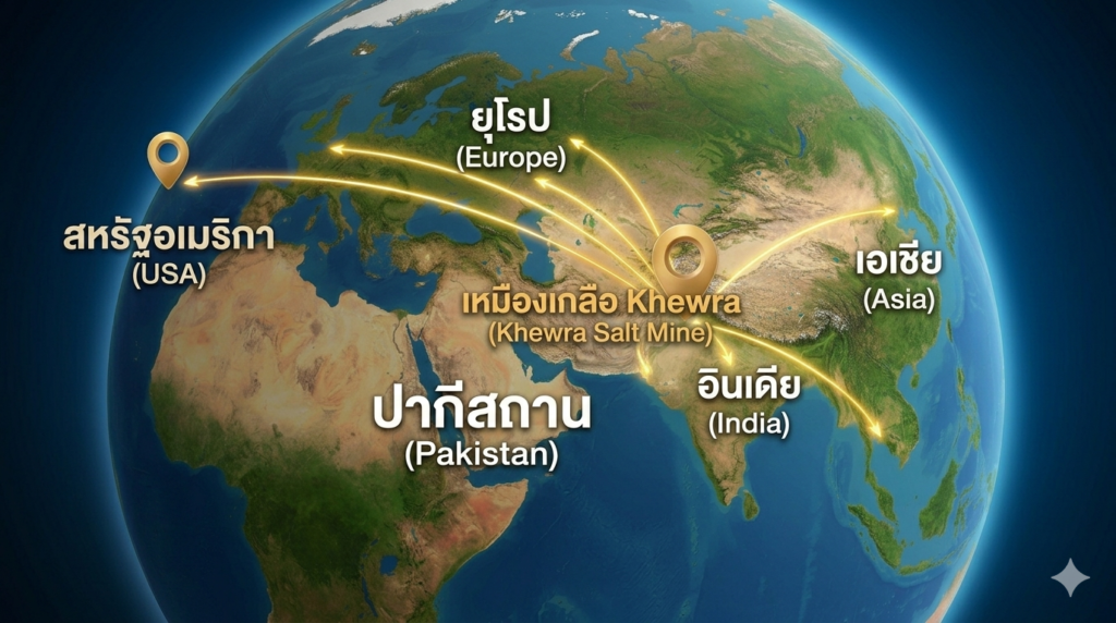 แหล่งกำเนิดเกลือชมพูหิมาลัยจากเหมืองในประเทศปากีสถานและการเปรียบเทียบกับแหล่งอื่น