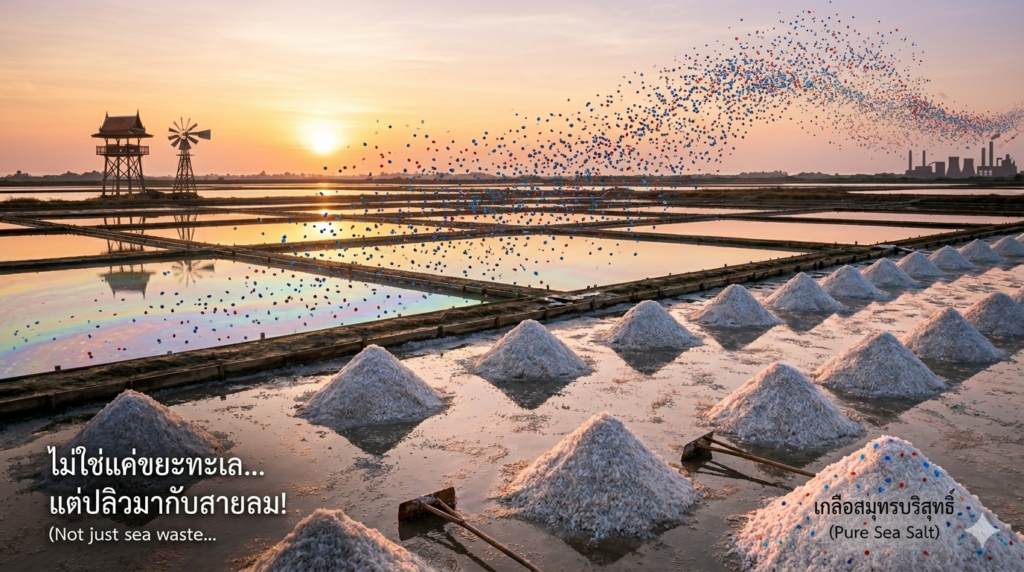 ไมโครพลาสติกในสิ่งแวดล้อมและการปนเปื้อนในอาหารผ่านอากาศและแหล่งผลิต